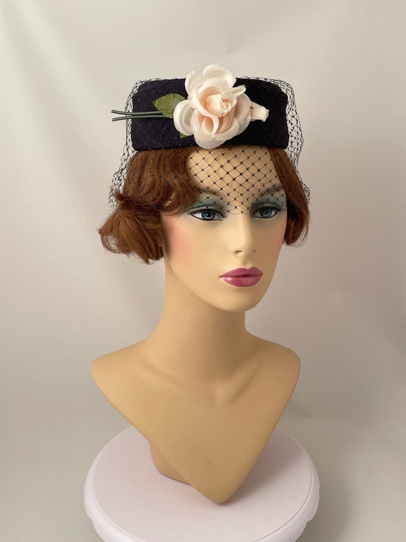 Ladies vintage hat, 1950s vintage hat, 1950s hat, 