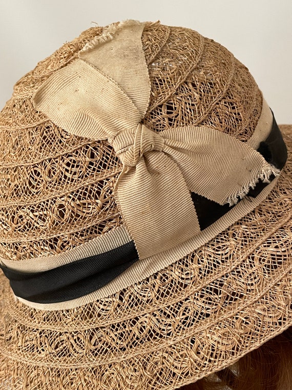 1920s vintage hat, 1920s ladies straw hat, 1920s … - image 5