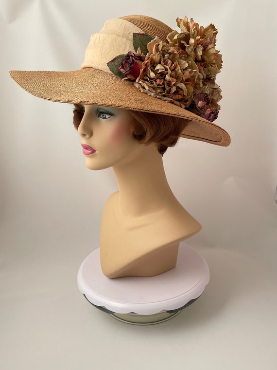 Ladies vintage hat, 1900s hat, 1900s antique hat, 