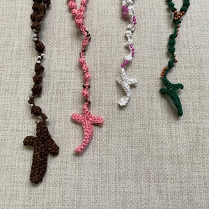 Handmade Crochet Rosary with Glass Beads