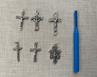 Rosary/ Twine Knotting Tool and Crucifix **(tool update as of Jan 23, 2024 and use tips there are two options)** (new tool only option)