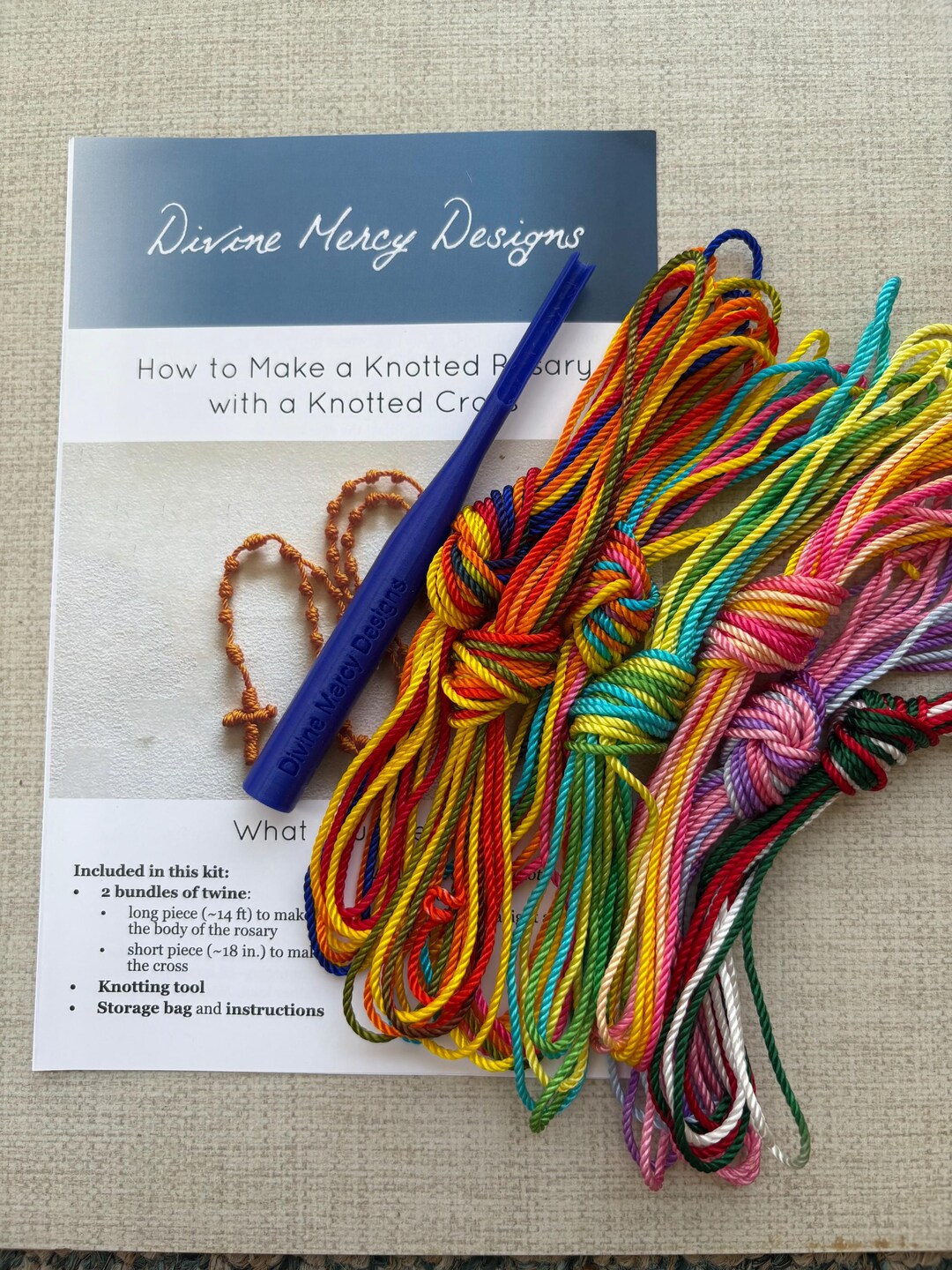 Photo inspiration: DIY Knot Rosary Making Kit Multi Color Twine Knotting Tool Photo Inspiration