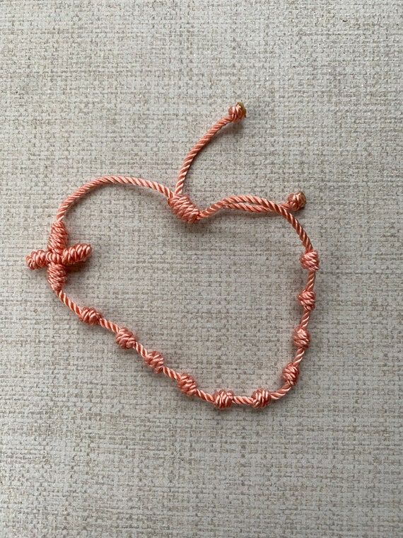 Handmade Knotted Rosary Bracelet new Colors/ Catholic Gift