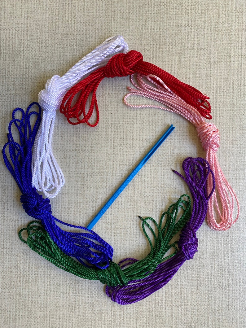 Liturgical DIY Rosary Making Kit includes Twine, Knotting Tool, and