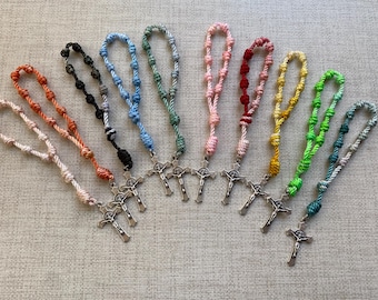 Handmade Limited #36 twine Knotted Decade Rosary in various Colors
