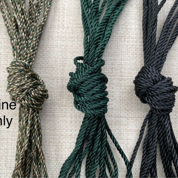 Rosary Twine (#36) / cord for making 1 or more knotted rosaries (refill for DIY kits) with add-on crucifix option (army camo, green & black)