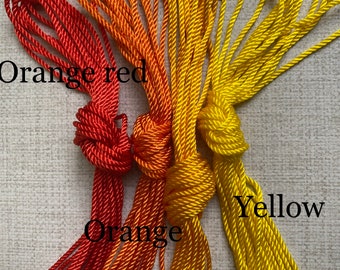 Rosary Twine (#24): Orange & Yellow Nylon Cord for Knotted Rosaries