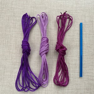 DIY Rosary making kit- purple (includes: #24 twine, knotting tool, & printed instructions to easily make a knot rosary with knotted cross)