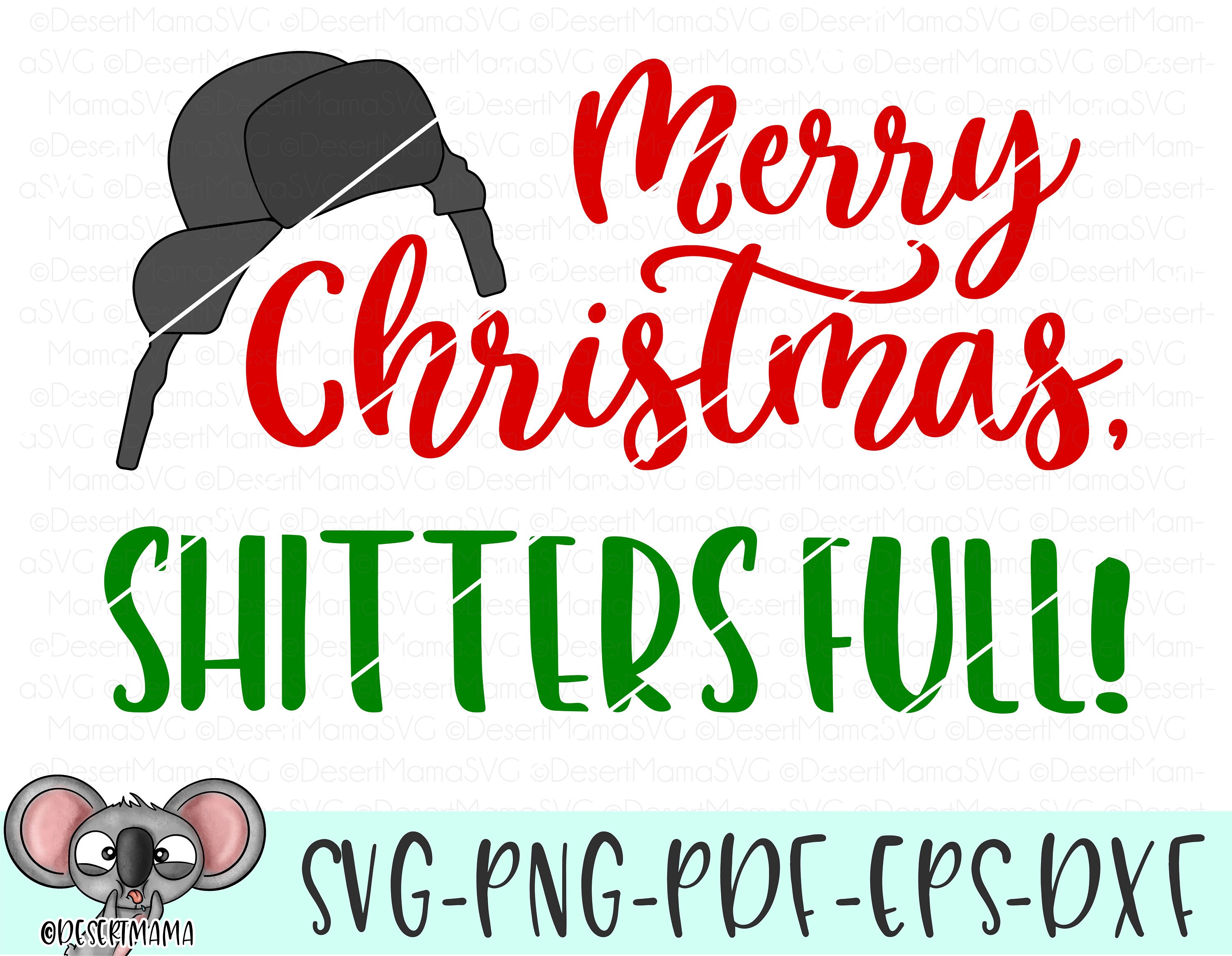 Merry Christmas Shitters Full svg dxf cricut cameo cut | Etsy