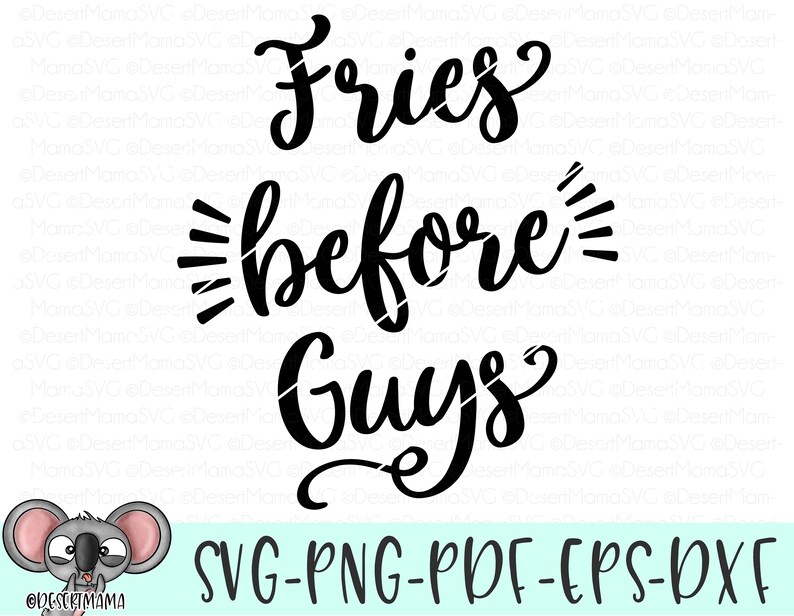 Download Fries Before Guys svg eps png cricut cameo scan N cut | Etsy