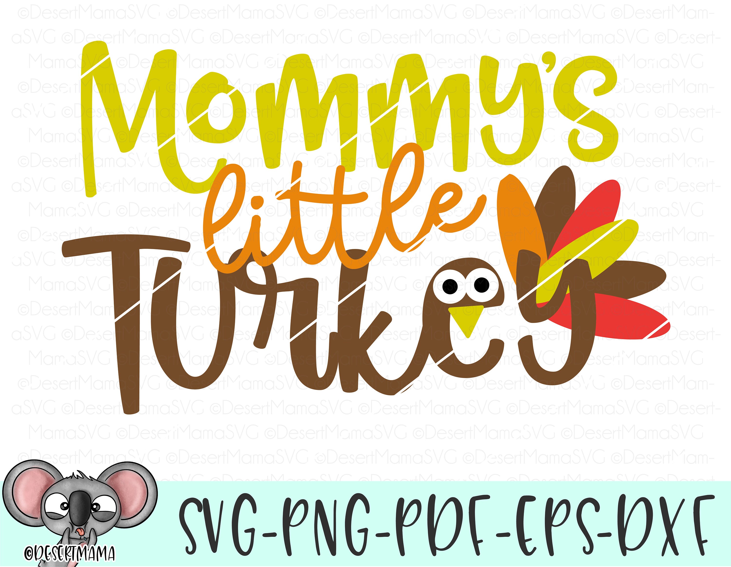 Download Mommys Little Turkey SVG dxf cricut cameo cut file Fall | Etsy