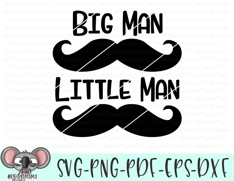 Download Big Man Little Man svg eps dxf png cricut cameo scan N | Etsy