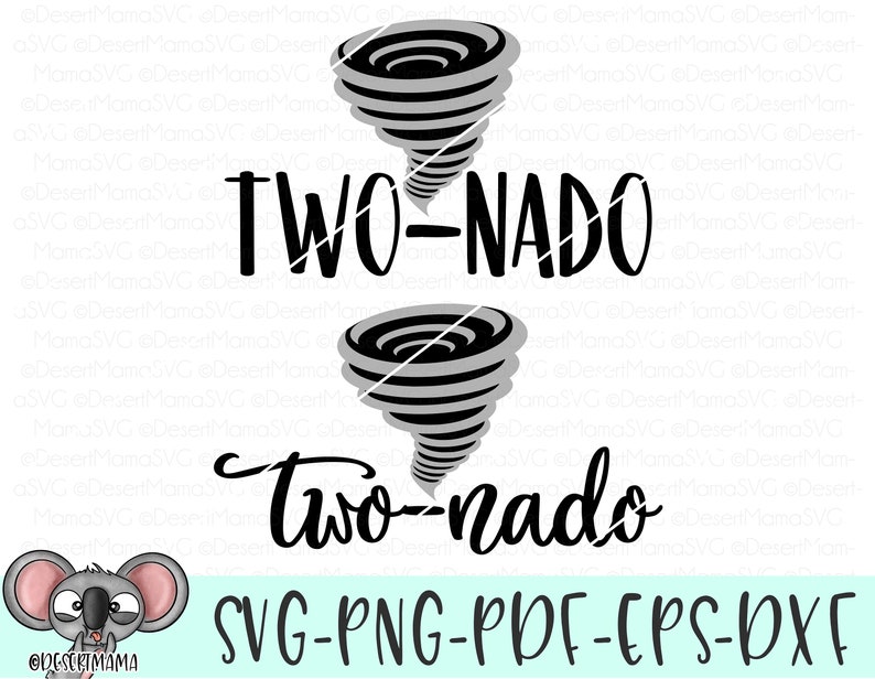 Download Two-nado svg eps png cricut cameo scan N cut cut file | Etsy