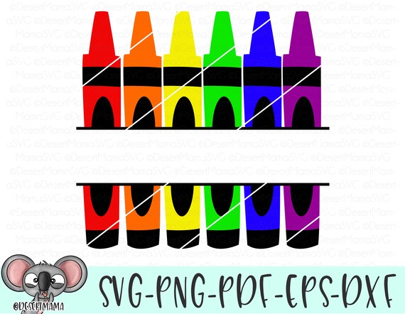 Download Crayon Monogram Svg Dxf Cricut Cameo Cut File Crayon Svg Teacher Svg Back To School Svg