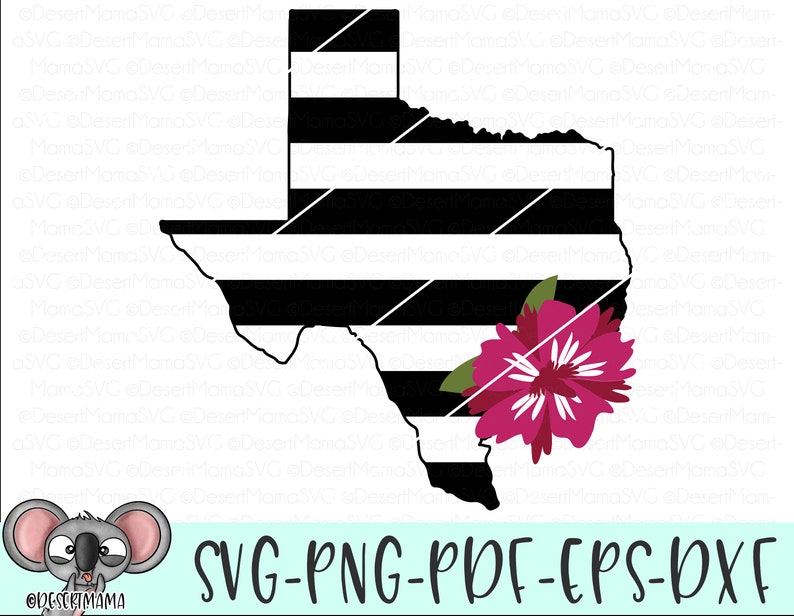 Download Texas Floral Stripes svg eps dxf png cricut cameo scan N | Etsy