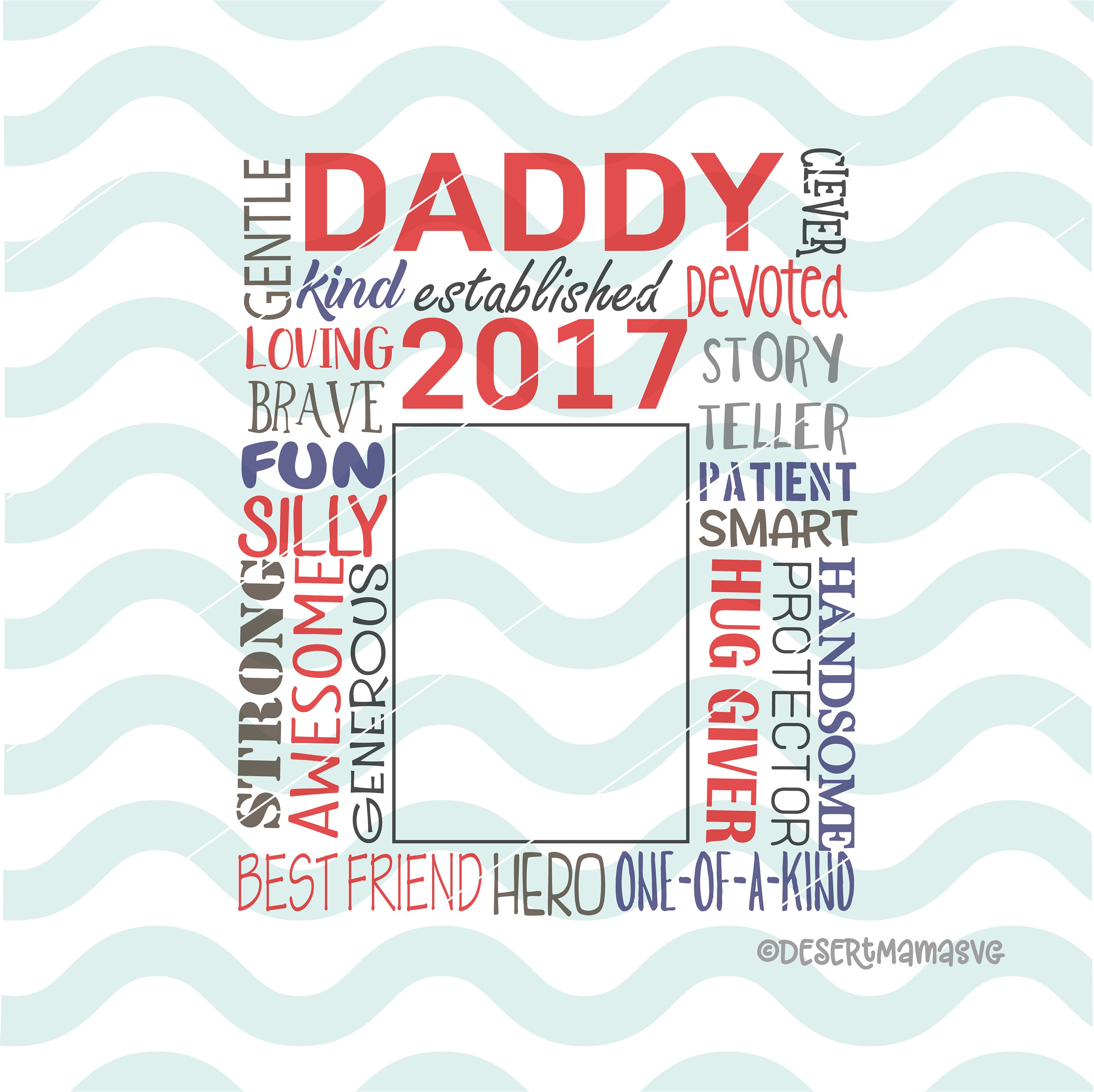 Download Daddy Est 2017 Frame svg eps dxf png cricut cameo scan N ...