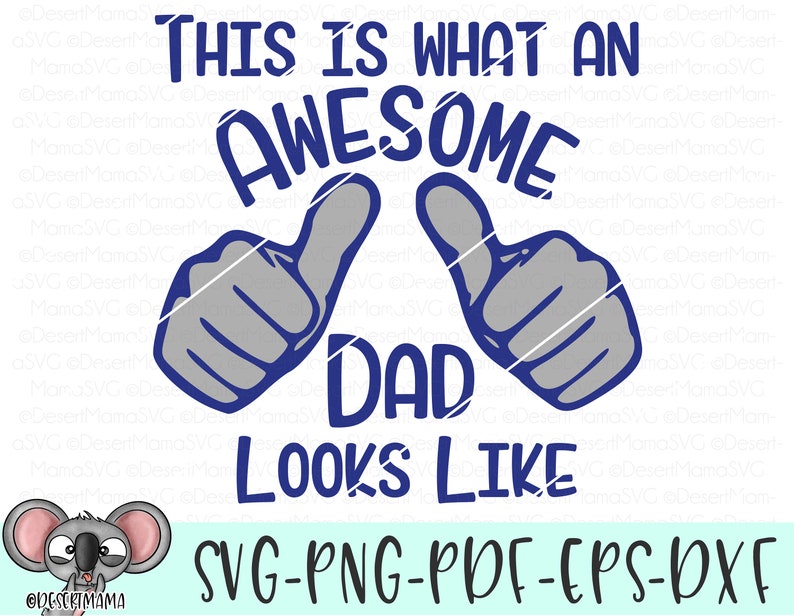 Download Awesome Dad svg eps dxf png cricut cameo scan N cut cut | Etsy