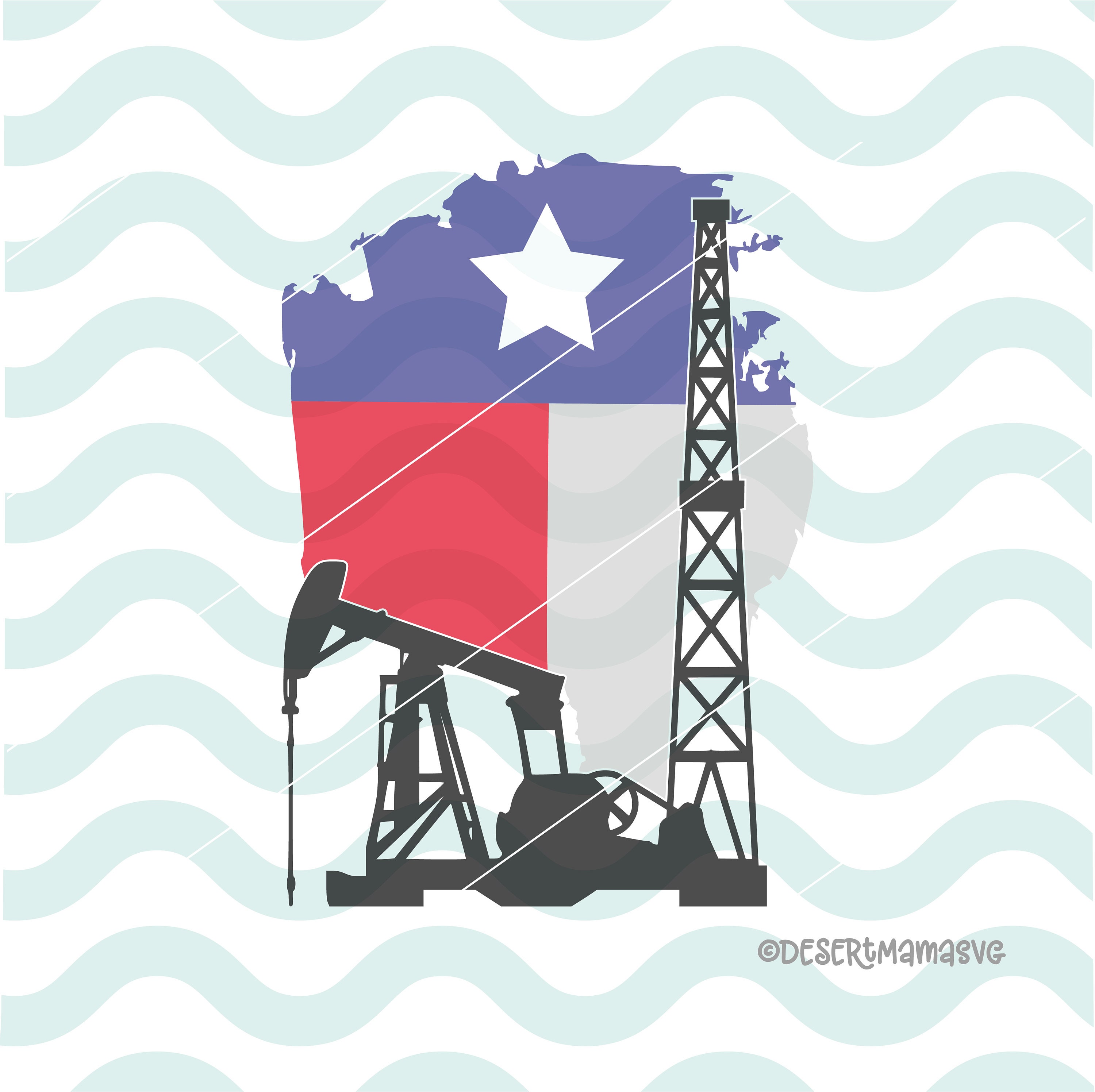 Download Texas Oilfield Flag svg eps dxf png cricut cameo scan N | Etsy
