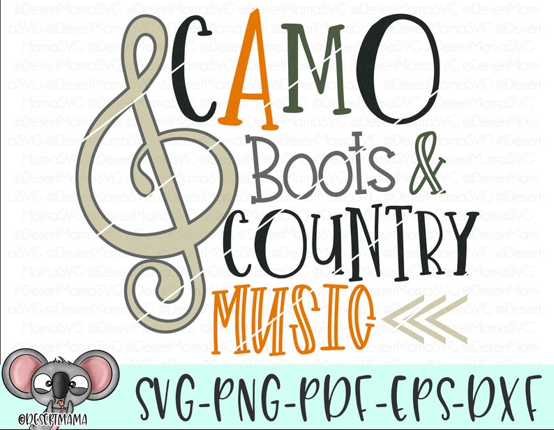 Download Camo Boots & Country Music SVG dxf cut file cricut cameo | Etsy