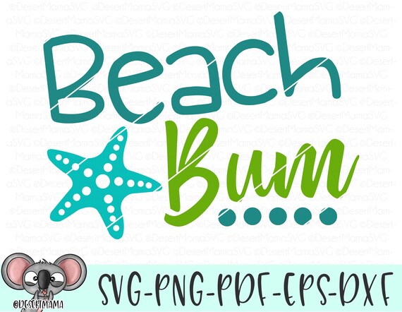 Download Beach bum svg eps dxf png cricut cameo scan N cut cut | Etsy