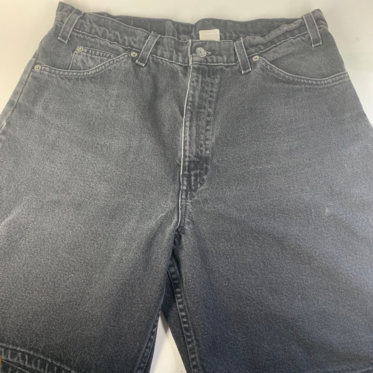 Vintage Levi's 550 Student Fit Black Jean Shorts Denim Black