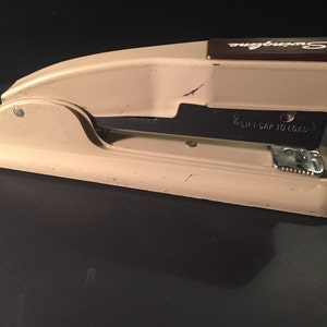 Swingline Vintage Tan Brown Office Desk Paper Work Stapler Made in the USA image 2