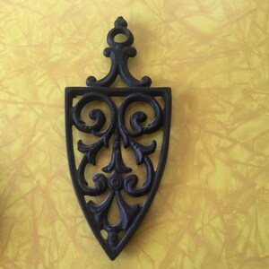 Vintage Wilton Cast Iron Latticework Trivet Wall Decor