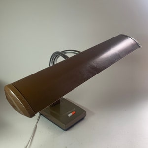 Vintage Industrial Midcentury Modern Metal Table Desk Office Accent Gooseneck Lamp Light