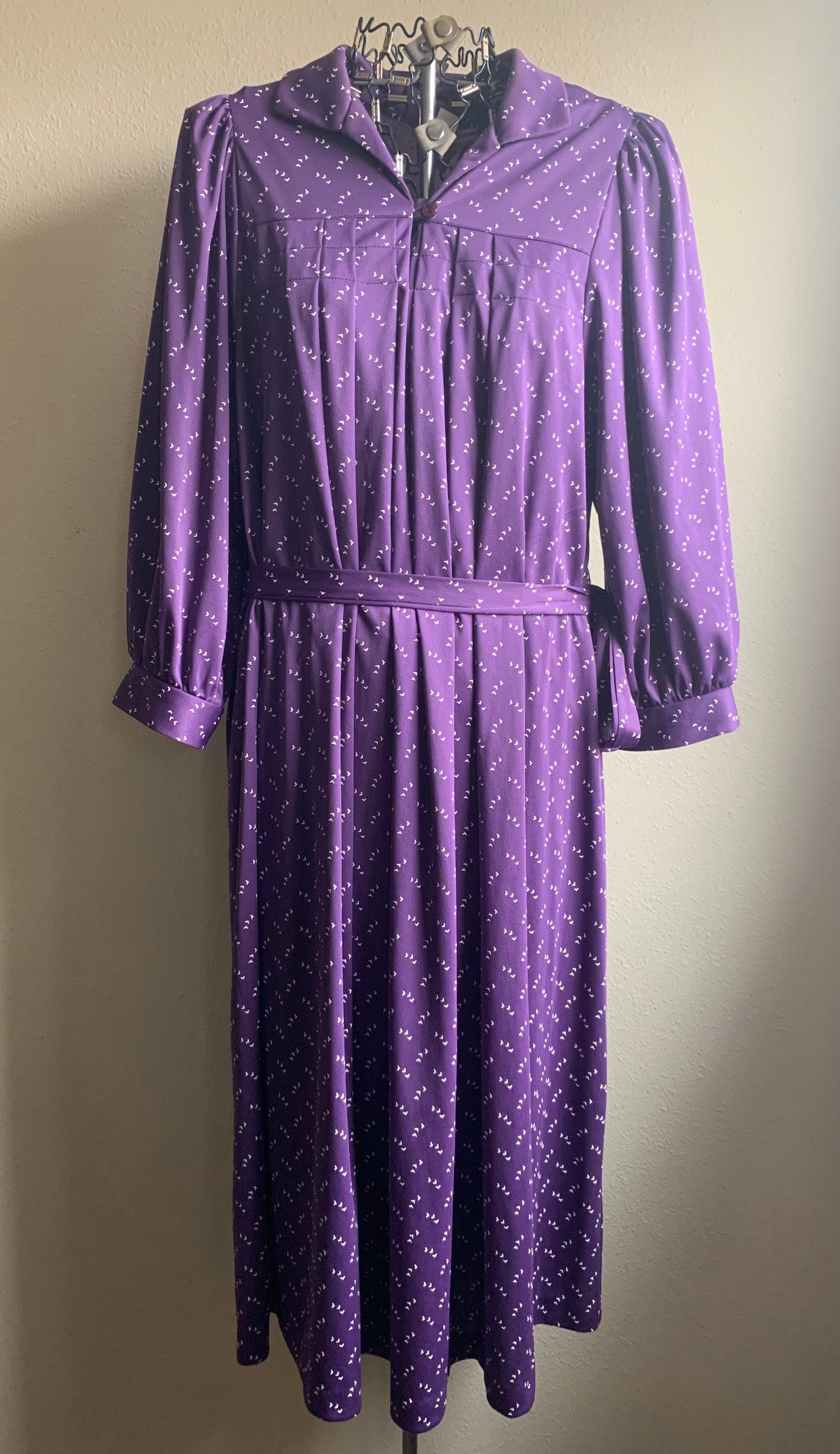 Vintage Bon Marche Purple and White 