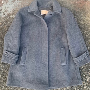 Pendleton Thick Wool Gray Winter Pea Coat Jacket Women&#39;s Size 10