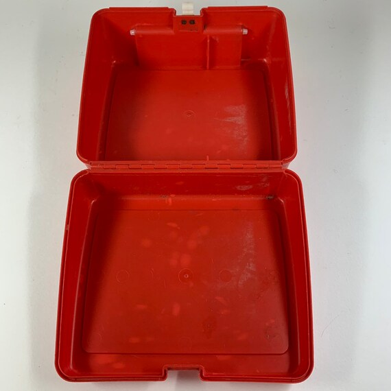 Retro The A-Team Red Plastic Thermos Lunchbox - image 3