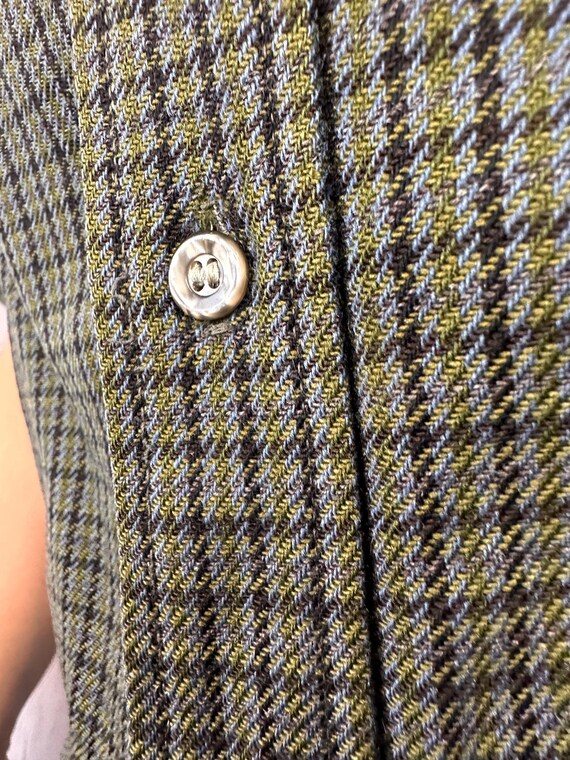 Pendleton Vintage Short Sleave Button Up Wool Pla… - image 3