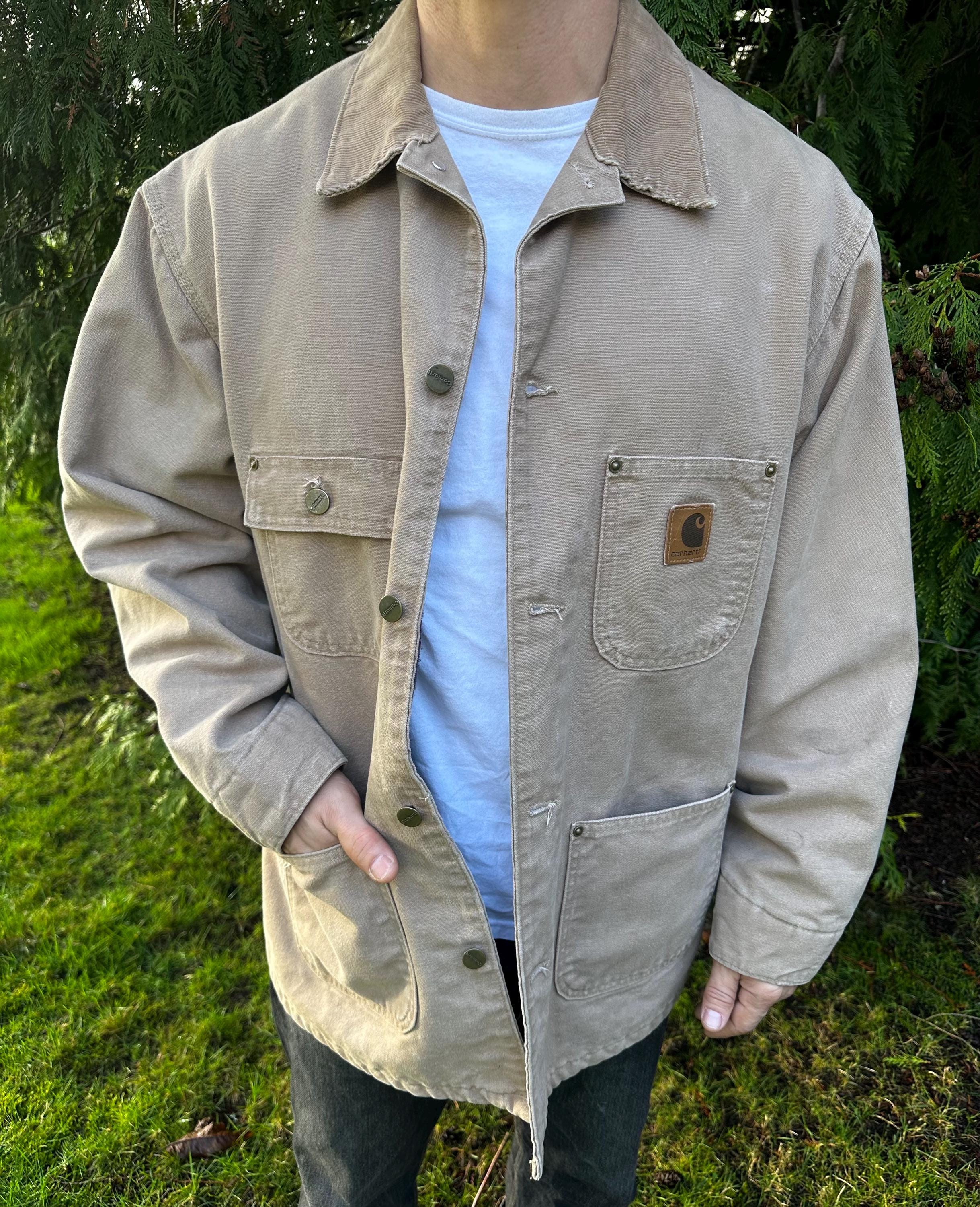 VTG Carhartt Jacket Mens 2XL Chore Coat Made in USA 6QLC Quilted