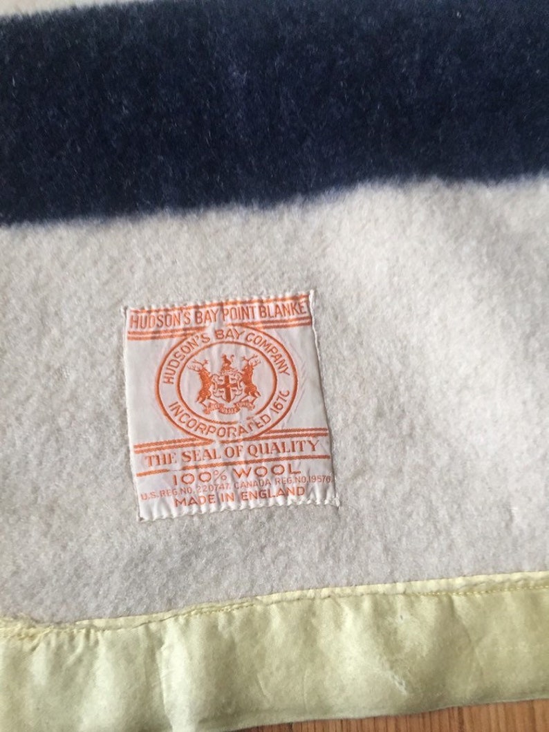 Vintage Hudson Bay Company Point Blanket Heavy Wool Blanket | Etsy