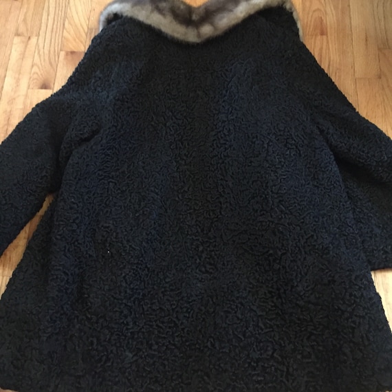 Hooded lamb wool coat cheap