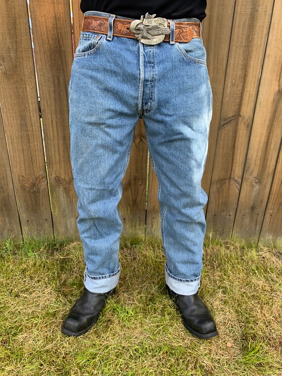 Vintage Levi's W36 X L34 501 XX Original Riveted Medium Blue Vintage Levi's W36 X L34 501 XX Original Riveted Medium Blue