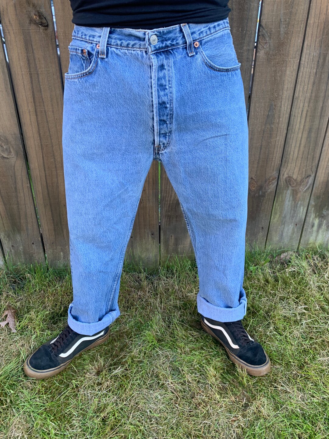 Vintage Levi's W38 X L30 Light Blue Denim Jeans Boot Cut Made in Vintage Levi's W38 X L30 Light Blue Denim Jeans Boot Cut Made in