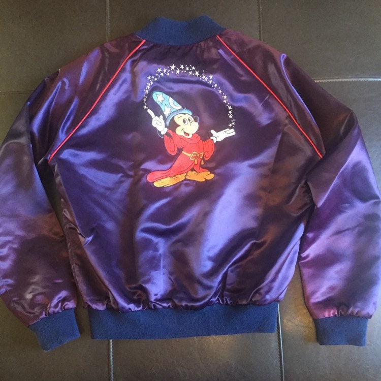 Vintage Fantasia Mickey Mouse Wizards Apprentice Purple Zip up