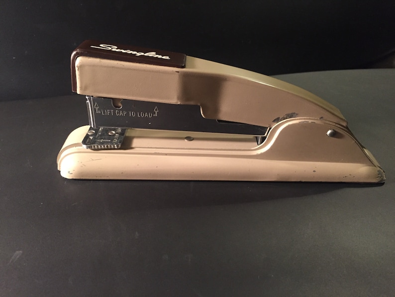 Swingline Vintage Tan Brown Office Desk Paper Work Stapler Made in the USA image 1