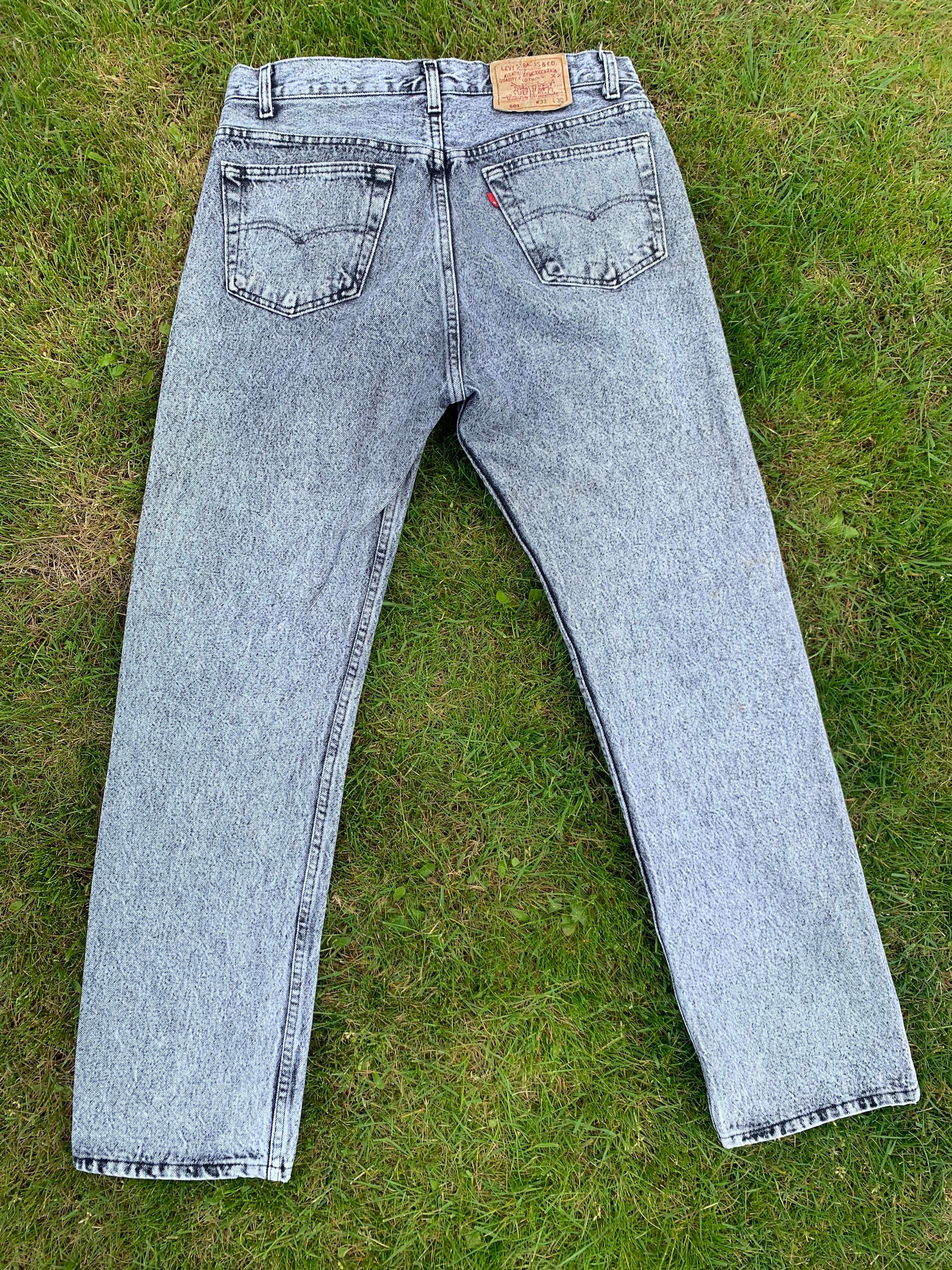 Vintage Levi's W33 X L30 501 1980's Original Riveted Acid