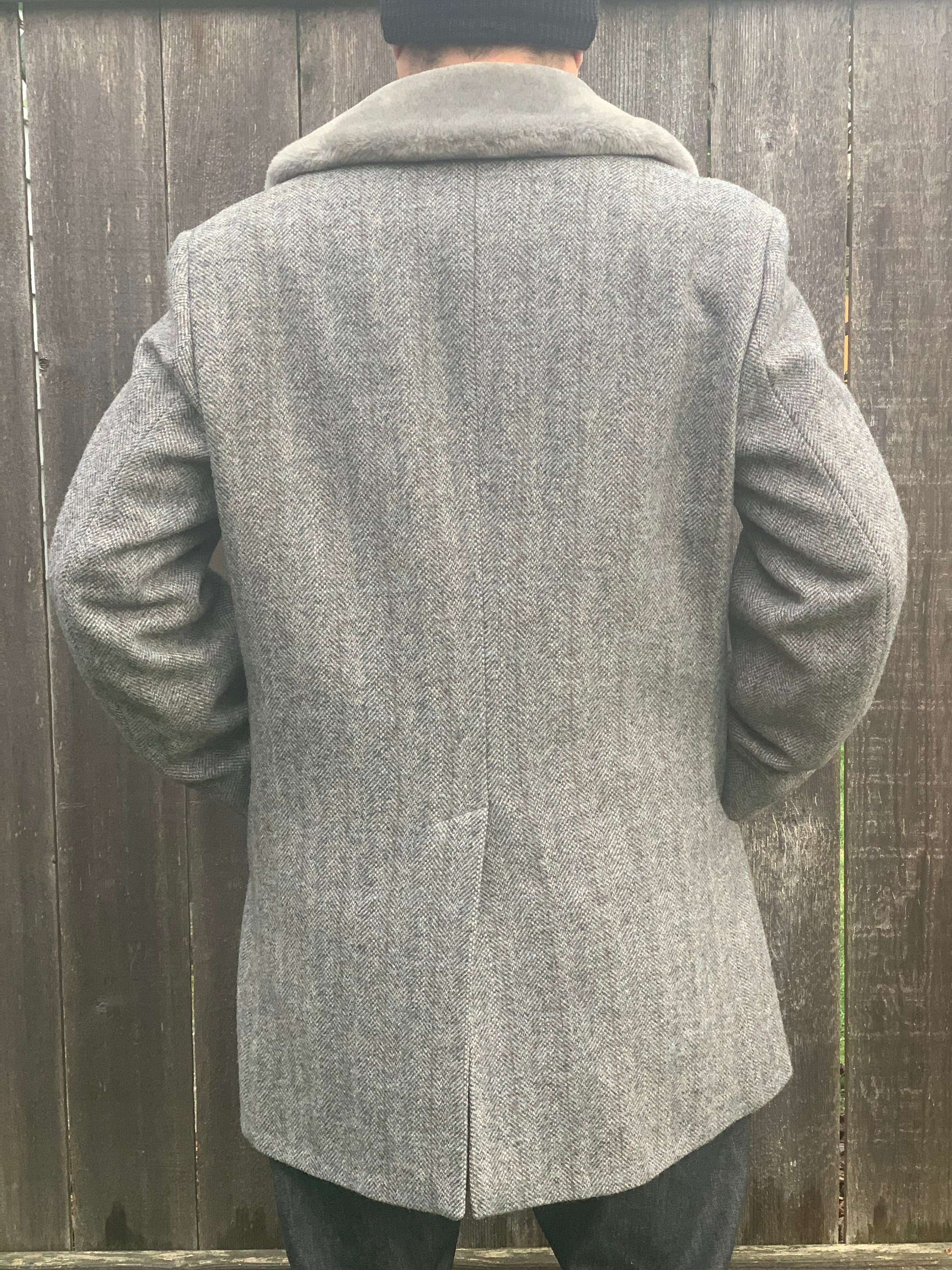 Pendleton Vintage Long Wool Coat With Fur Size 42 Men's - Etsy