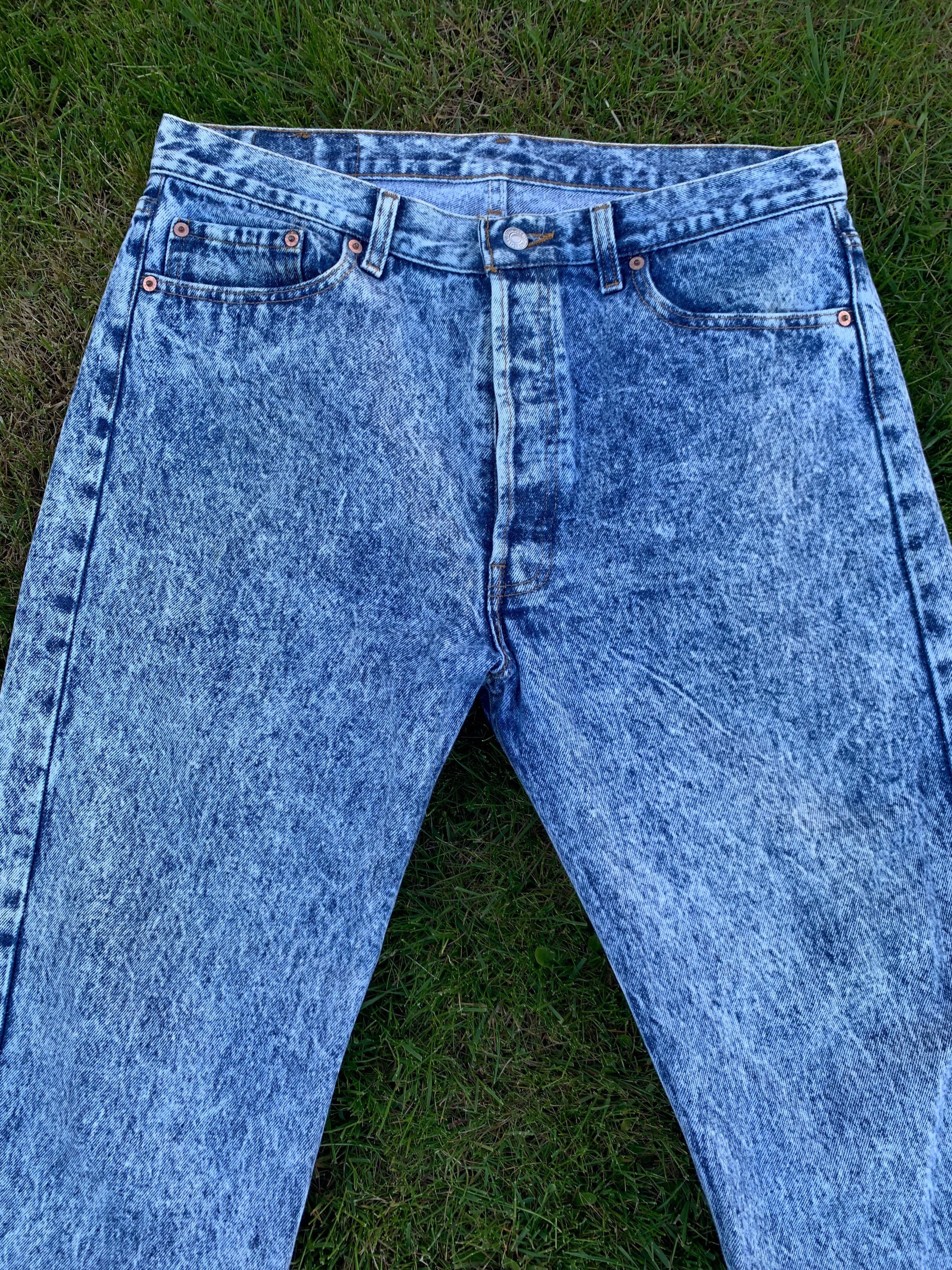 Vintage Levi's W36 X L30 501 1980's Stone Wash Blue Original