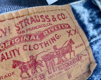 Vintage Levi's W36 X L30 501 1980's Stone Wash Blue Original