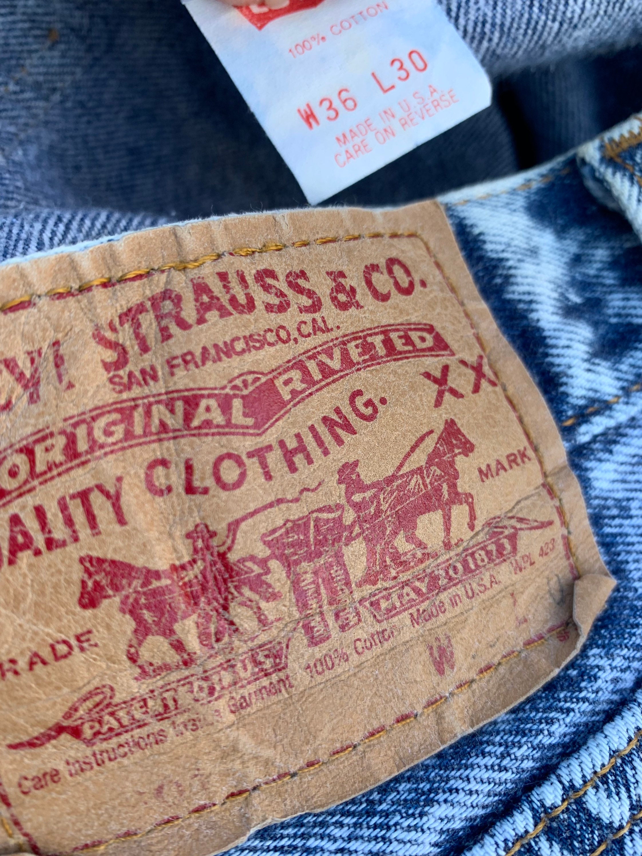 Vintage Levi's W36 X L30 501 1980's Stone Wash Blue Original Vintage Levi's W36 X L30 501 1980's Stone Wash Blue Original