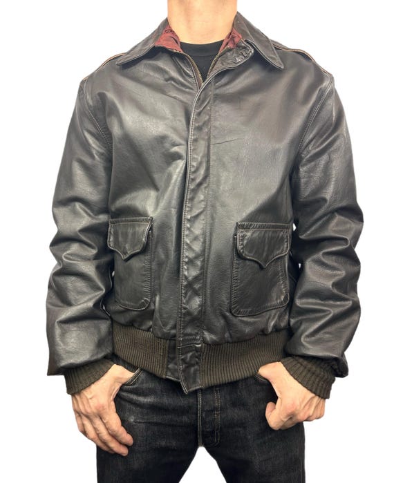 Vintage US Army Airforce Flyer's Leather Type A-2 Bomber Flight