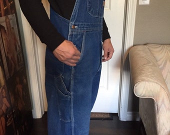 Vintage Big Mac Square Bak Overalls Medium Blue Denim Jeans