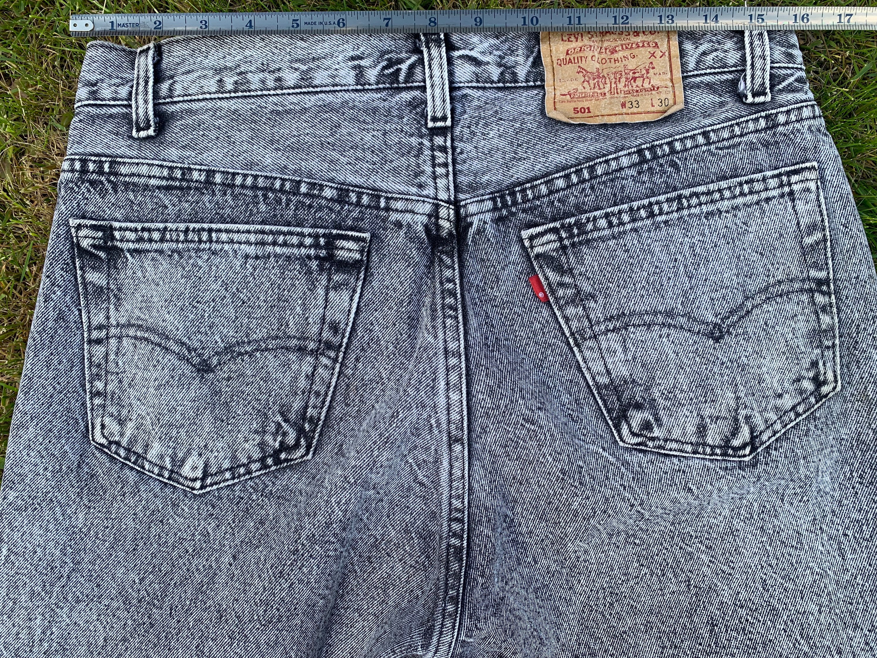 Vintage Levi's W33 X L30 501 1980's Original Riveted Acid