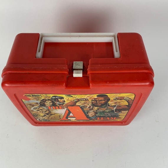 Retro the A-team Red Plastic Thermos Lunchbox - Etsy