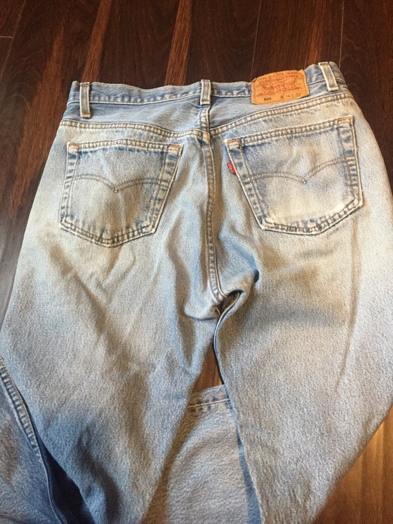 Vintage Levi's W34 X L32 501 Original Riveted Light Medium Blue Jeans Made in the USA - Etsy Vintage Levi's W34 X L32 501 Original Riveted Light Medium Blue Jeans Made in the USA - Etsy