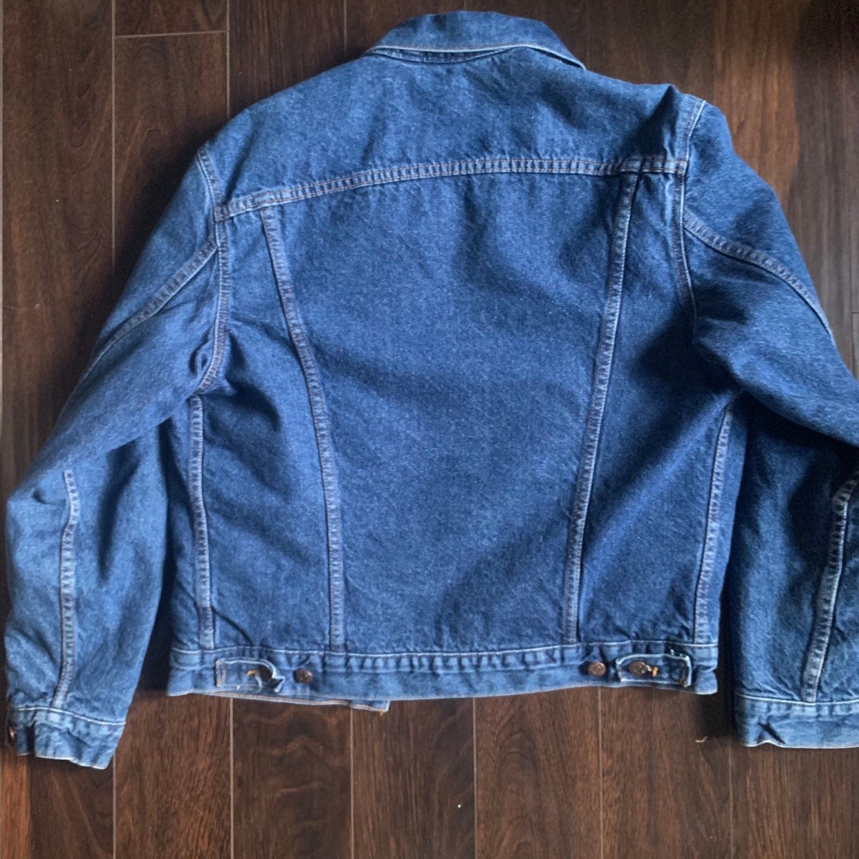 Vintage Levi's Blue Denim Jean Jacket Western Button up Felt